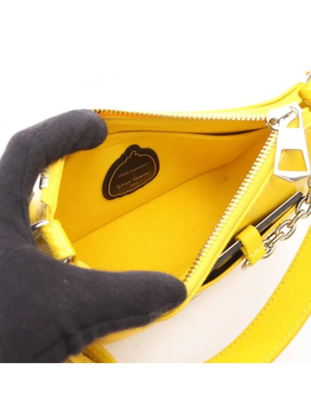 Louis Vuitton Handbag Yayoi Kusama Marais Rini Epi Jaune 2-Way Leather LV